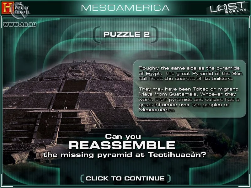 Изображение игры: The History Channel: Lost Worlds