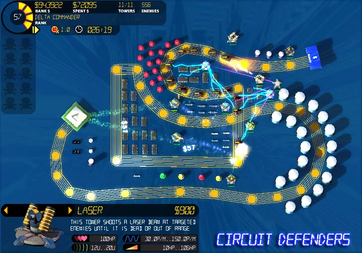 Изображение игры: Circuit Defenders