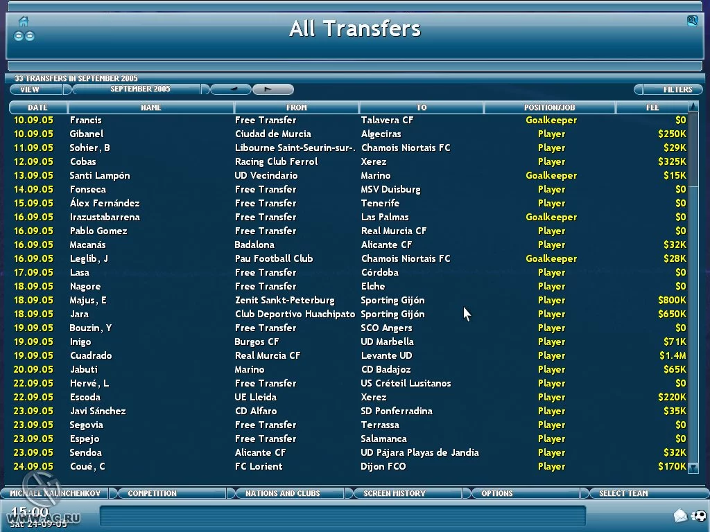 Изображение игры: Championship Manager 2006
