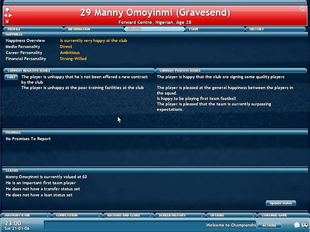 Изображение игры: Championship Manager 2006