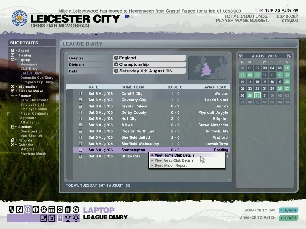 Изображение игры: LMA Manager 2007