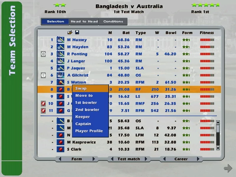 Изображение игры: International Cricket Captain 2006