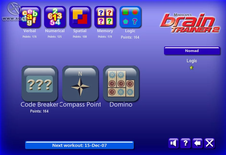 Изображение игры: Mindscape's Brain Trainer 2