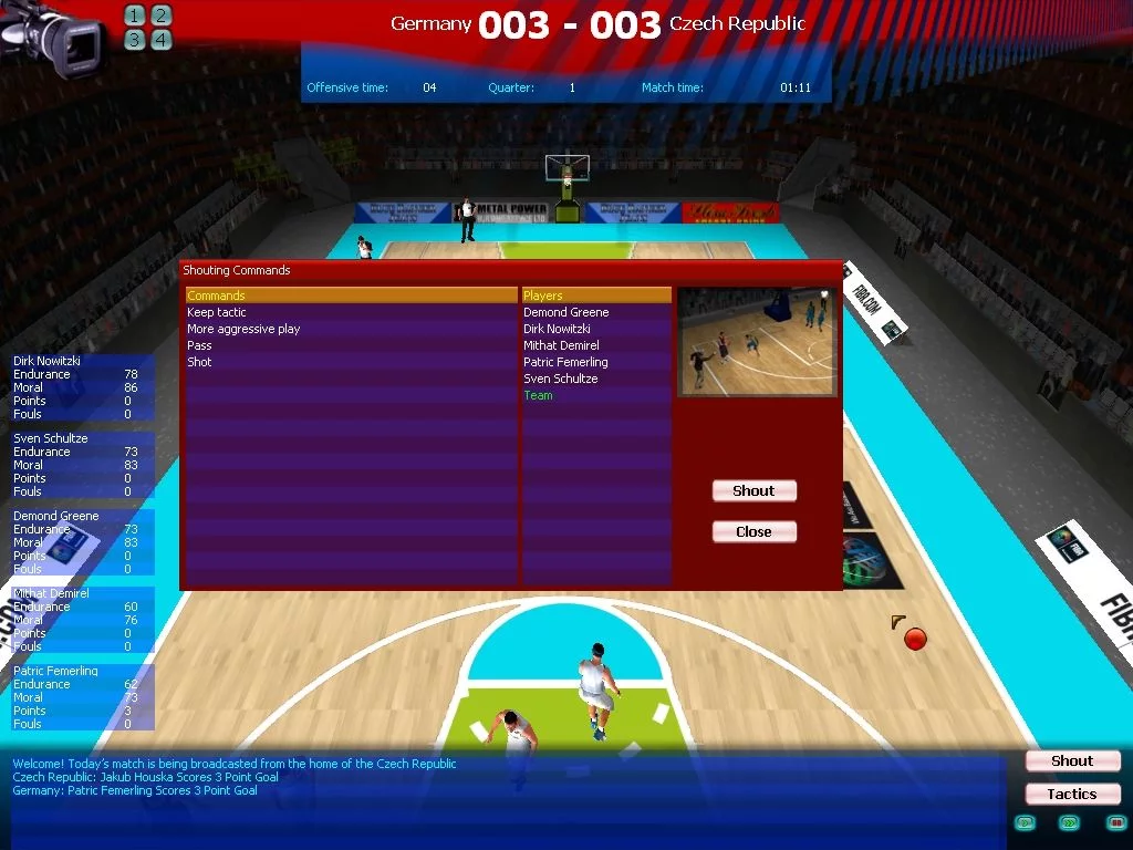 Изображение игры: FIBA Basketball Manager 2008