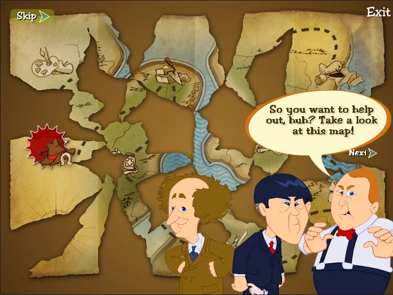Изображение игры: The Three Stooges: Treasure Hunt Hijinks