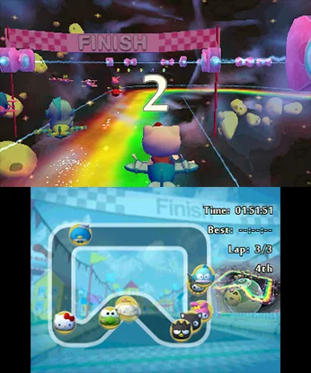 Изображение игры: Hello Kitty and Sanrio Friends 3D Racing