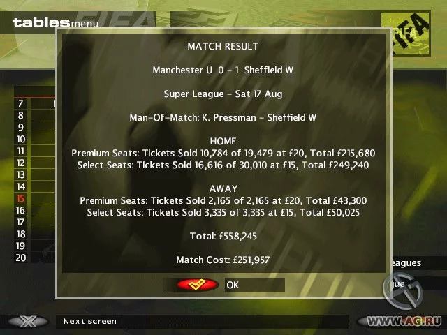 Изображение игры: FIFA Soccer Manager