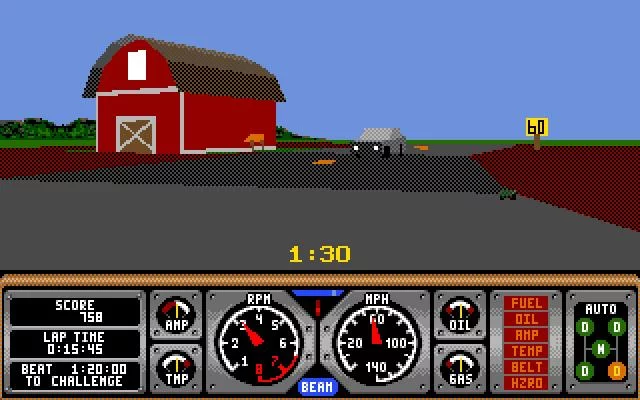Изображение игры: Hard Drivin'