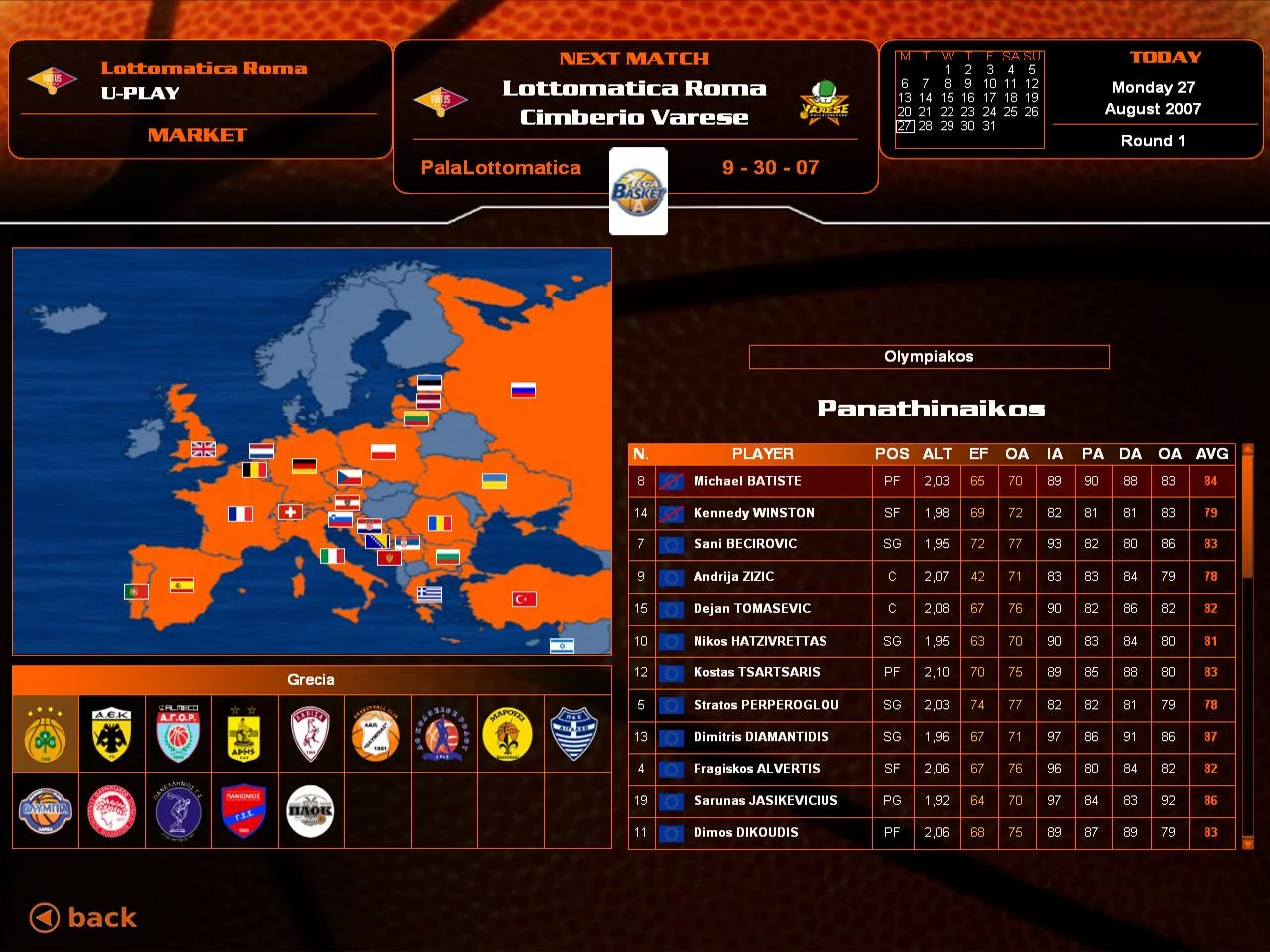 Изображение игры: Euroleague Basketball Manager 08