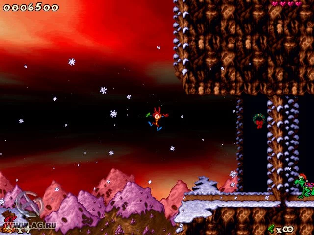 Изображение игры: Jazz Jackrabbit 2 Holiday Hare '98