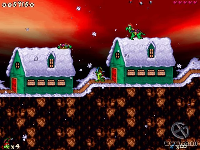 Изображение игры: Jazz Jackrabbit 2 Holiday Hare '98