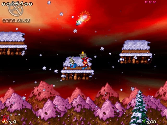 Изображение игры: Jazz Jackrabbit 2 Holiday Hare '98