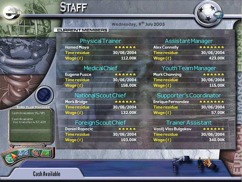 Изображение игры: Euro Club Manager 03/04