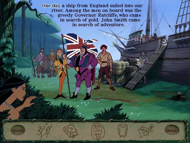 Изображение игры: Disney's Animated Storybook: Pocahontas