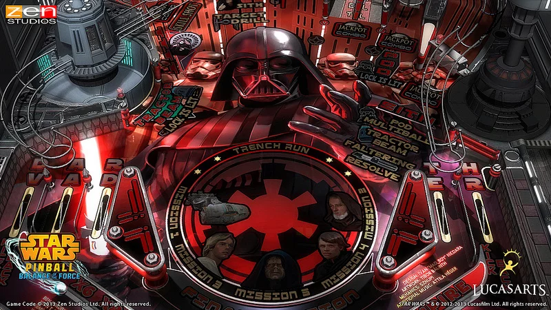 Изображение игры: Star Wars Pinball: Balance of the Force