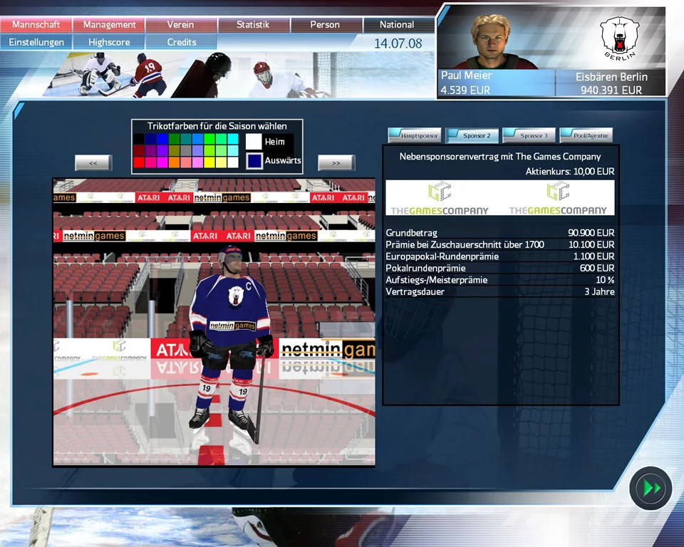 Изображение игры: Ice Hockey Manager 2009