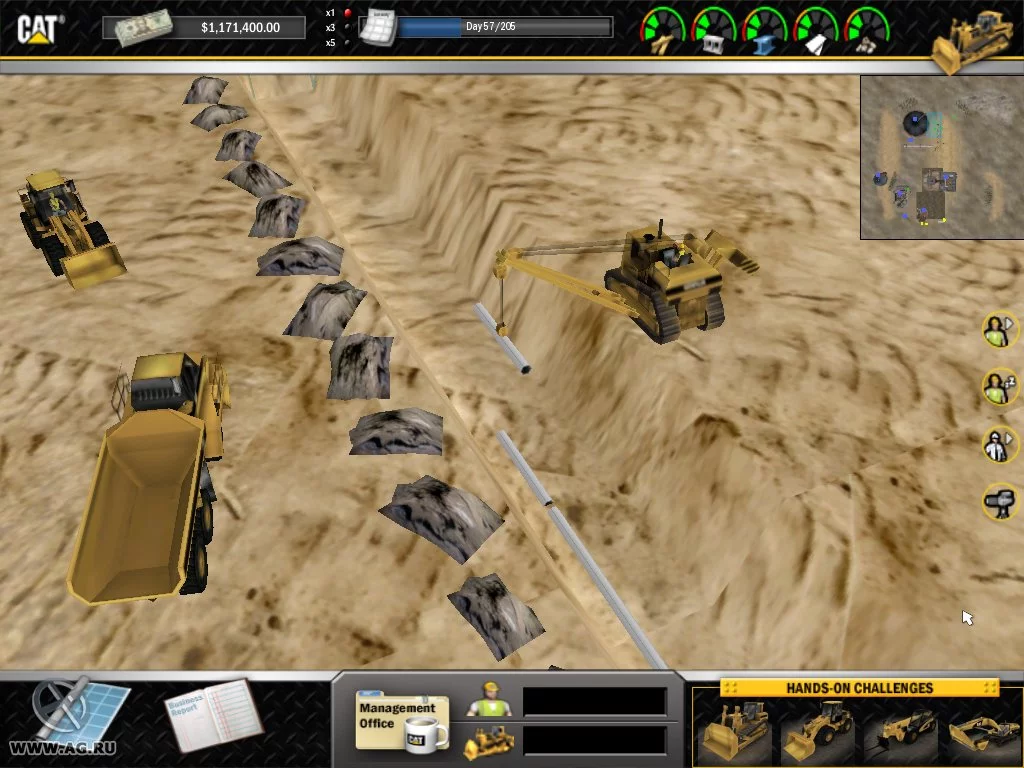 Изображение игры: Caterpillar Construction Tycoon
