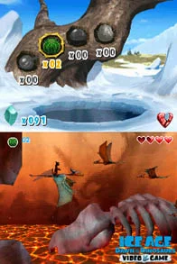 Изображение игры: Ice Age: Dawn of the Dinosaurs (DS)