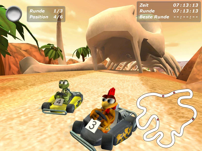Изображение игры: Moorhuhn Kart 3