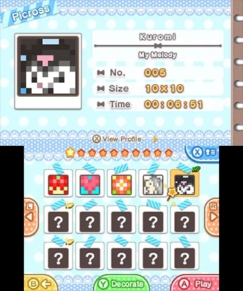 Изображение игры: Sanrio characters Picross