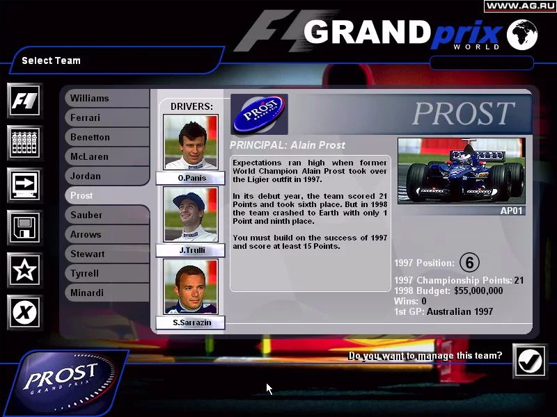 Изображение игры: Grand Prix World