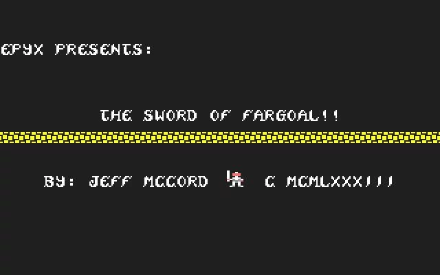 Изображение игры: Sword of Fargoal (1982)