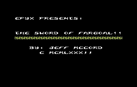 Изображение игры: Sword of Fargoal (1982)