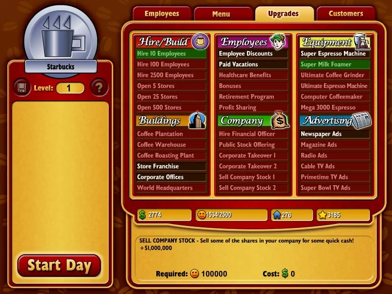 Изображение игры: Coffee Tycoon