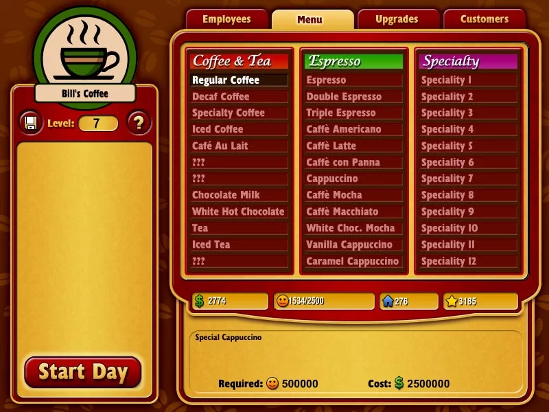 Изображение игры: Coffee Tycoon