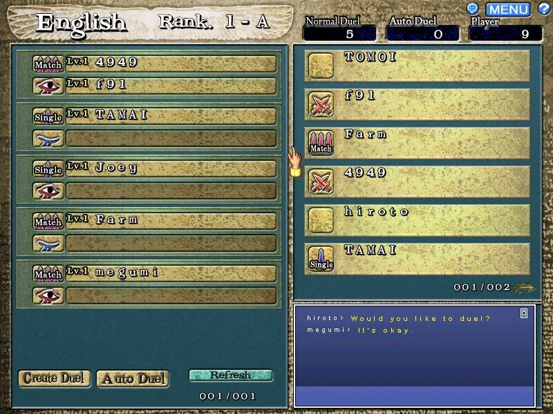 Изображение игры: Yu-Gi-Oh! Online
