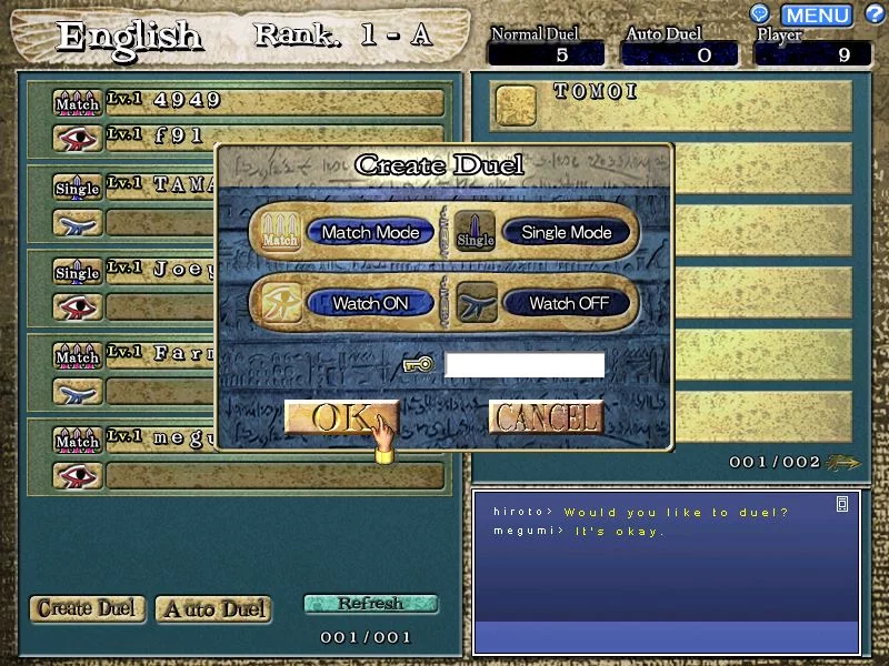 Изображение игры: Yu-Gi-Oh! Online