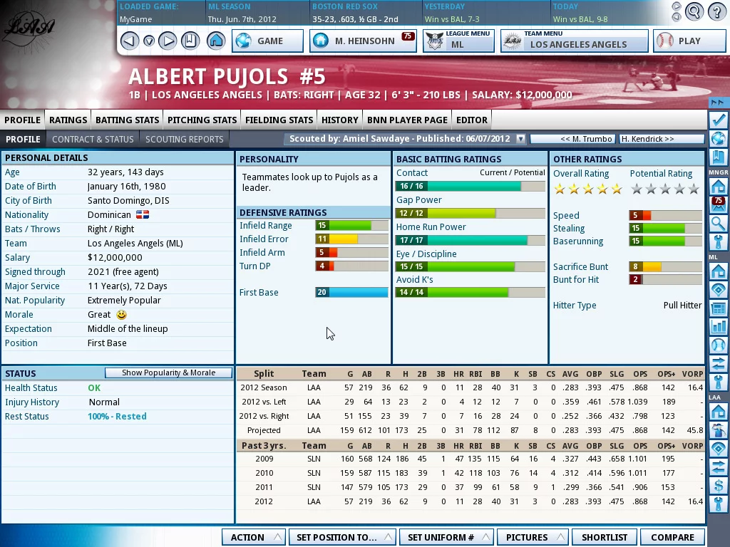 Изображение игры: Out of the Park Baseball 13