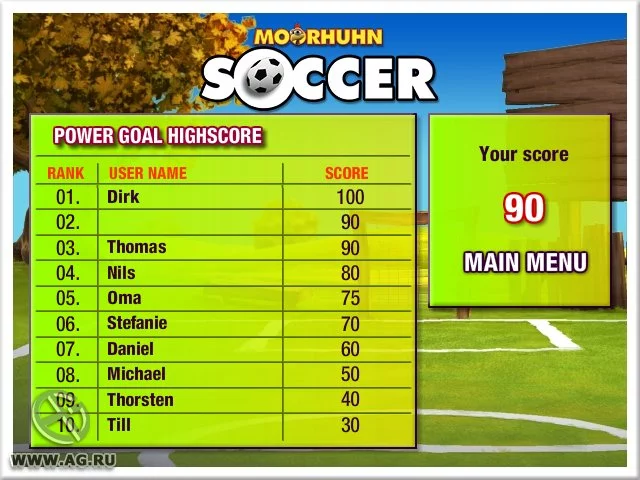 Изображение игры: Moorhuhn Soccer