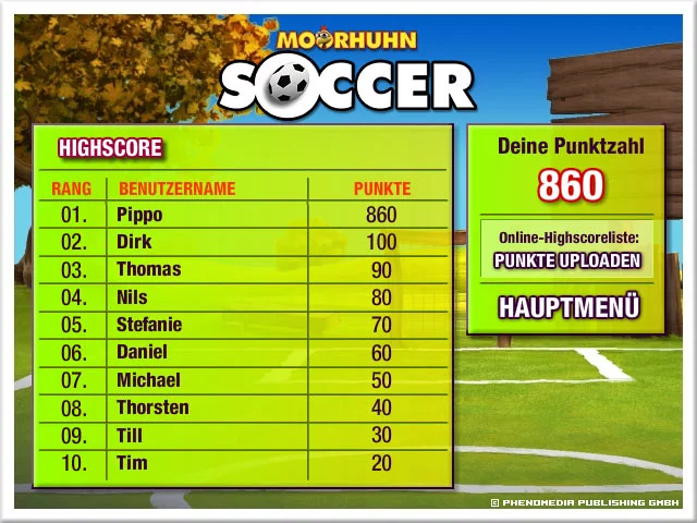 Изображение игры: Moorhuhn Soccer