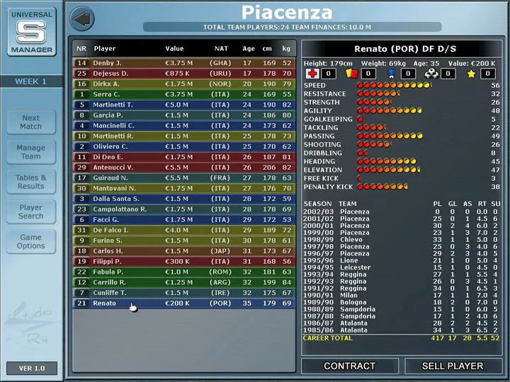 Изображение игры: Universal Soccer Manager