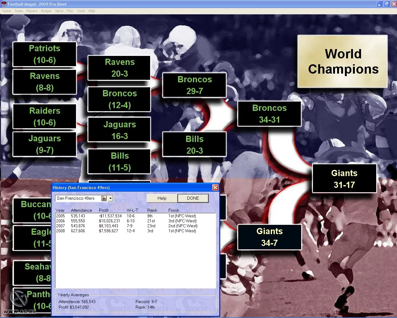 Изображение игры: Football Mogul 2006