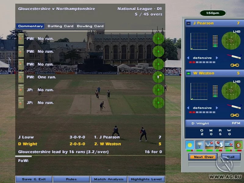 Изображение игры: International Cricket Captain Ashes Year 2005