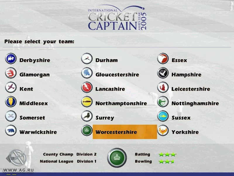 Изображение игры: International Cricket Captain Ashes Year 2005