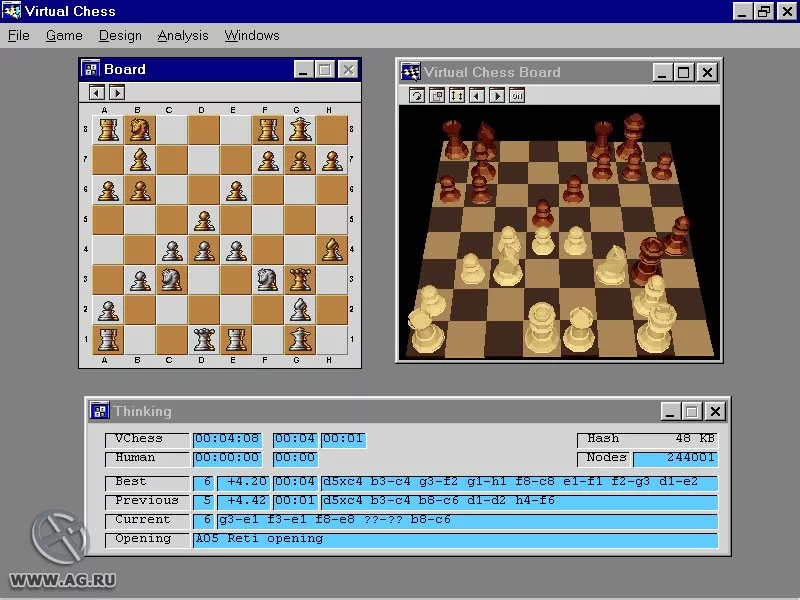 Изображение игры: Virtual Chess for Windows