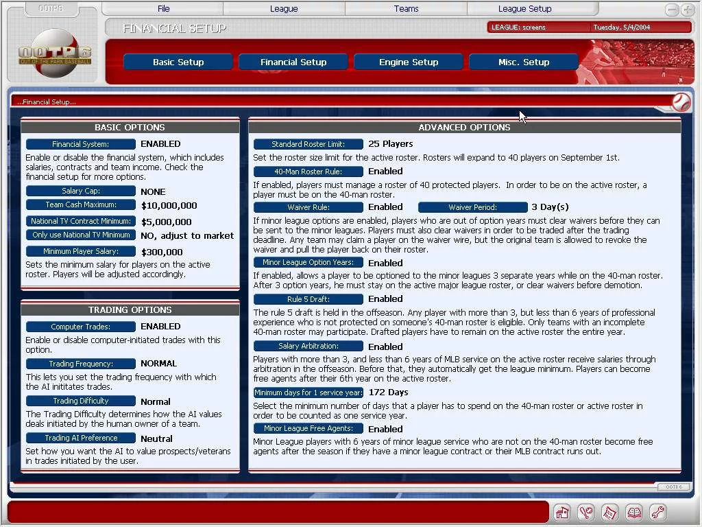 Изображение игры: Out of the Park Baseball 6