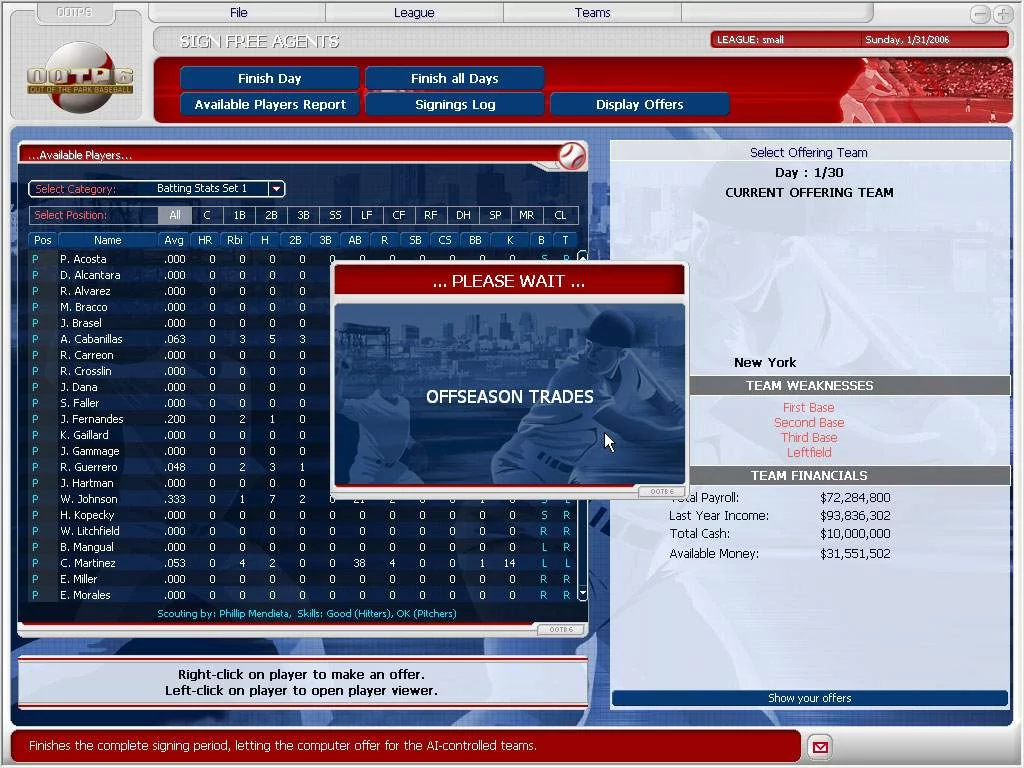 Изображение игры: Out of the Park Baseball 6