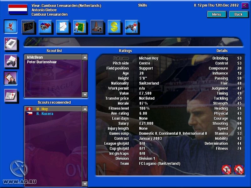 Изображение игры: Football Masters 2002/03