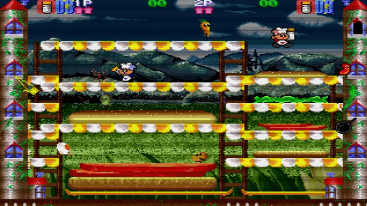Изображение игры: Johnny Turbo's Arcade: Super Burger Time