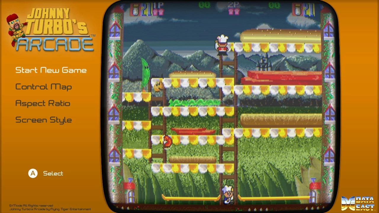 Изображение игры: Johnny Turbo's Arcade: Super Burger Time