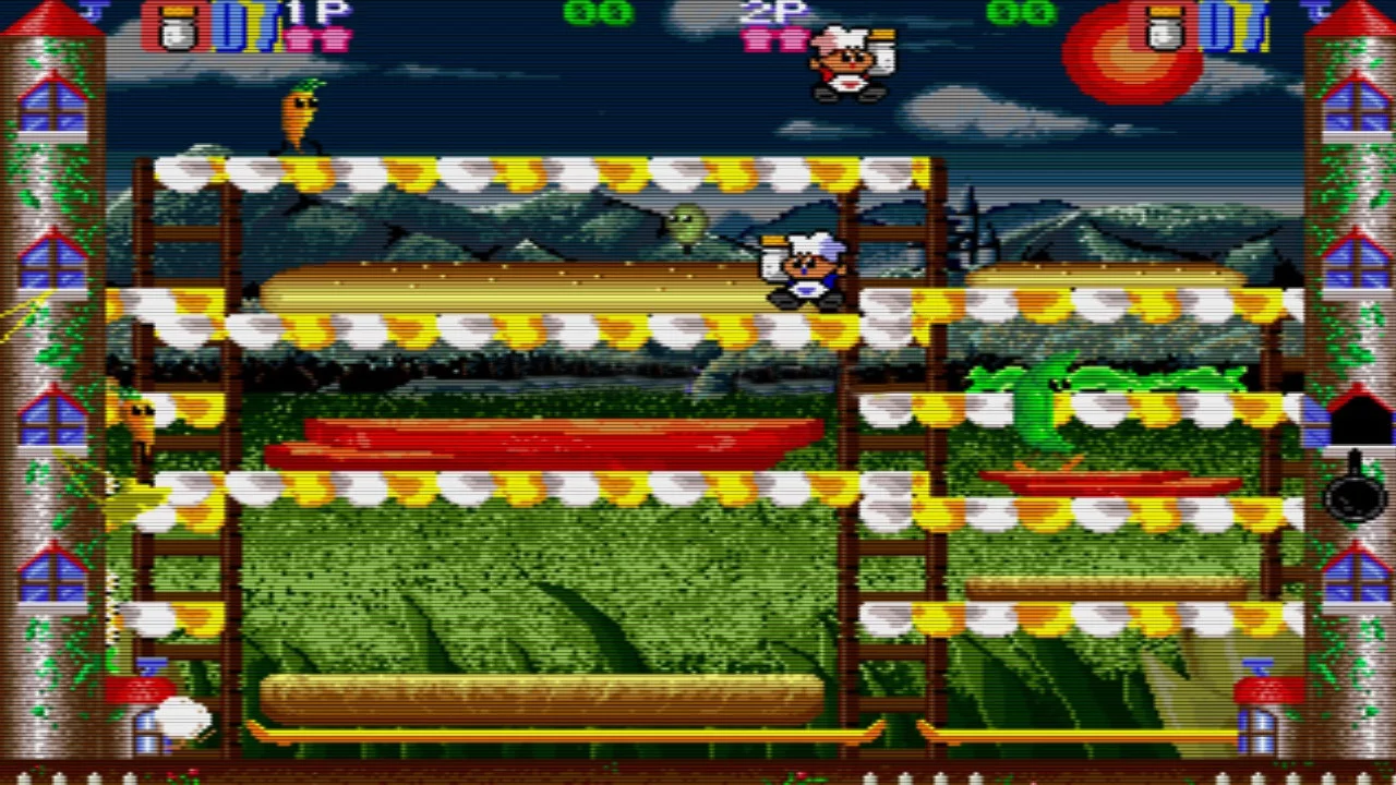 Изображение игры: Johnny Turbo's Arcade: Super Burger Time