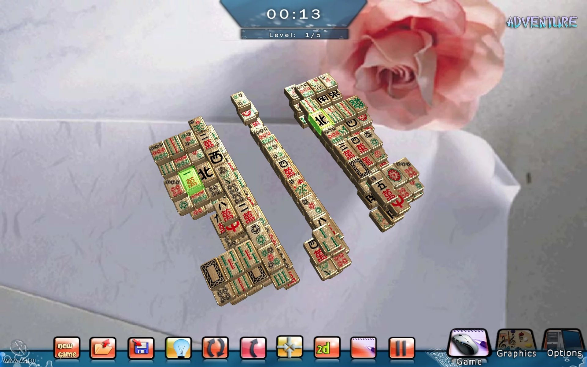 Изображение игры: Mahjongg Platinum Deluxe Edition