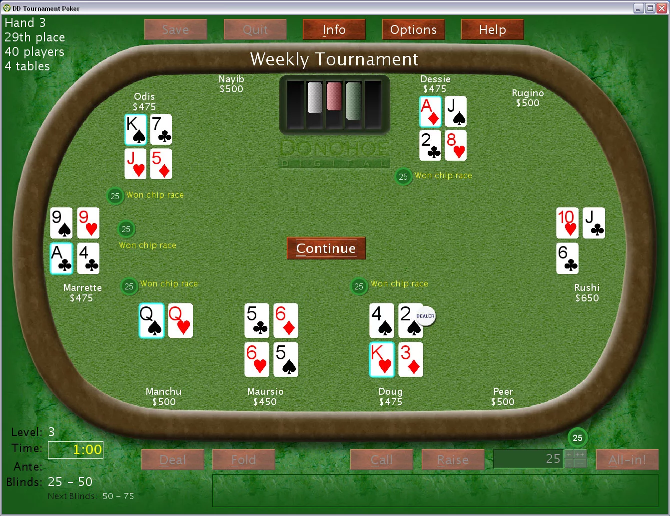 Изображение игры: DD Tournament Poker: No Limit Texas Hold'em