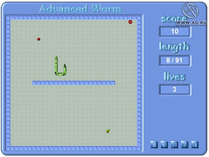 Изображение игры: Advanced Worm