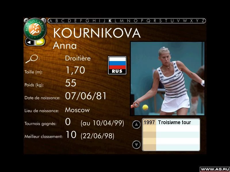 Изображение игры: Roland Garros '99