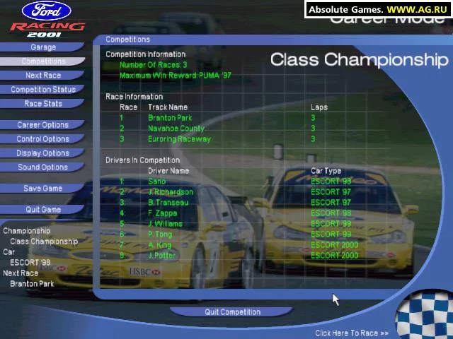 Изображение игры: Ford Racing 2001